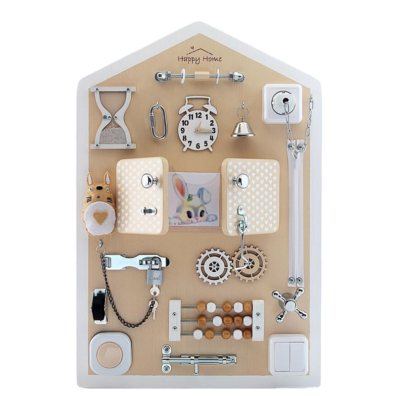 Деревянные игрушки Монтессори, – обзор и цена Montessori Wooden Busy Board Toddler